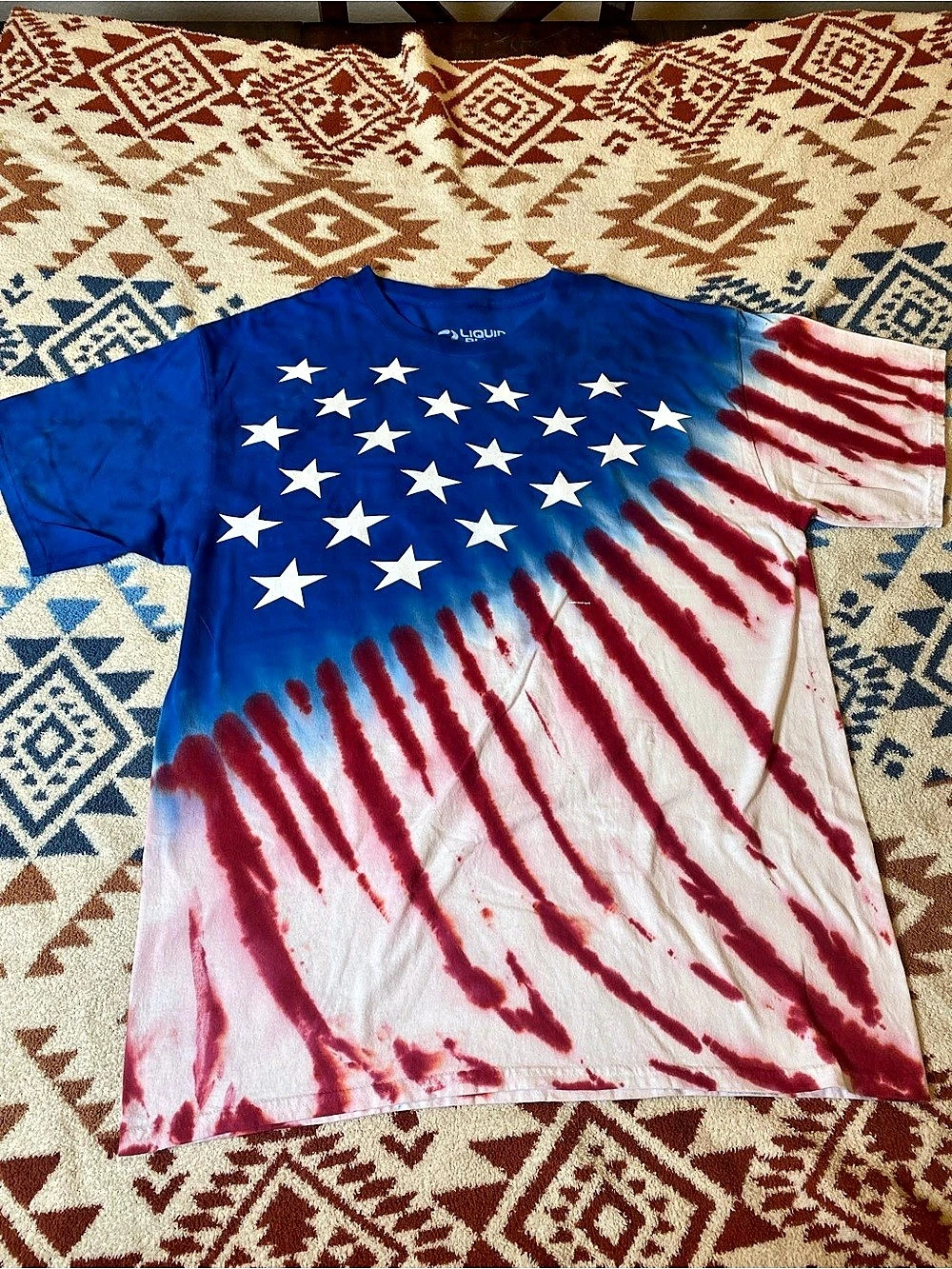 Liquid Blue American Flag Cotton Tee XL